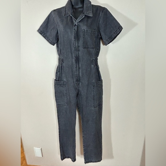 Chaser Pants - Black Denim Jumpsuit by Chaser size small NWT
